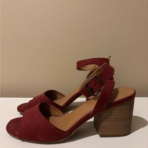 Red Block Heel Sandals - Universal Thread - Size 7.5